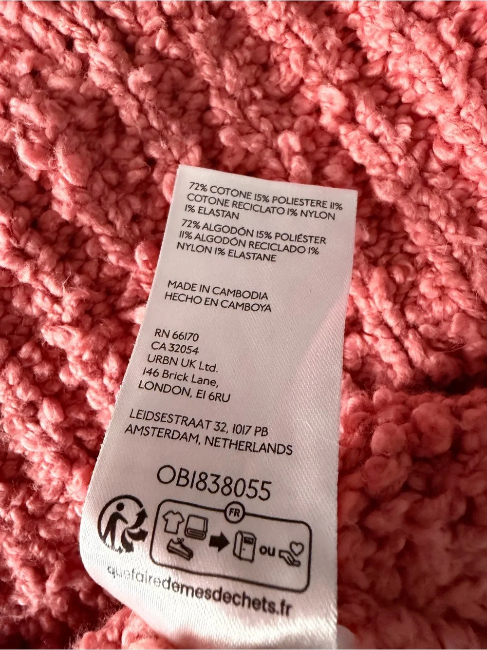 Anthropologie The Need It Oversized Mock Neck Sweater Loose Knit in Rose Size XS